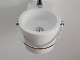 Фото Раковина Scarabeo BUCKET 8802CR накладная или подвесная