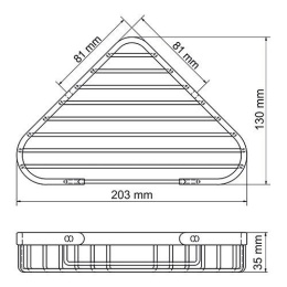 Полка металлическая угловая WasserKRAFT 733BLACK, цвет - черный