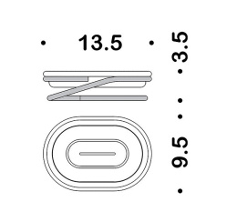 Colombo Luna B0140 Мыльница настольная (хром, стекло)