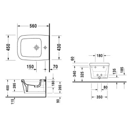 Биде подвесное Duravit Esplanade 2266100000, белый