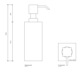 Фото Дозатор для жидкого мыла Decor Walther Cube (0839700), хром