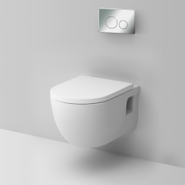 Инсталляция + унитаз + клавиша Am.Pm Like (IS49051.801701) белый, синий