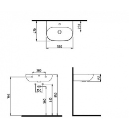 Раковина на столешницу Bien Vokha MDLS05501FD1B7000K