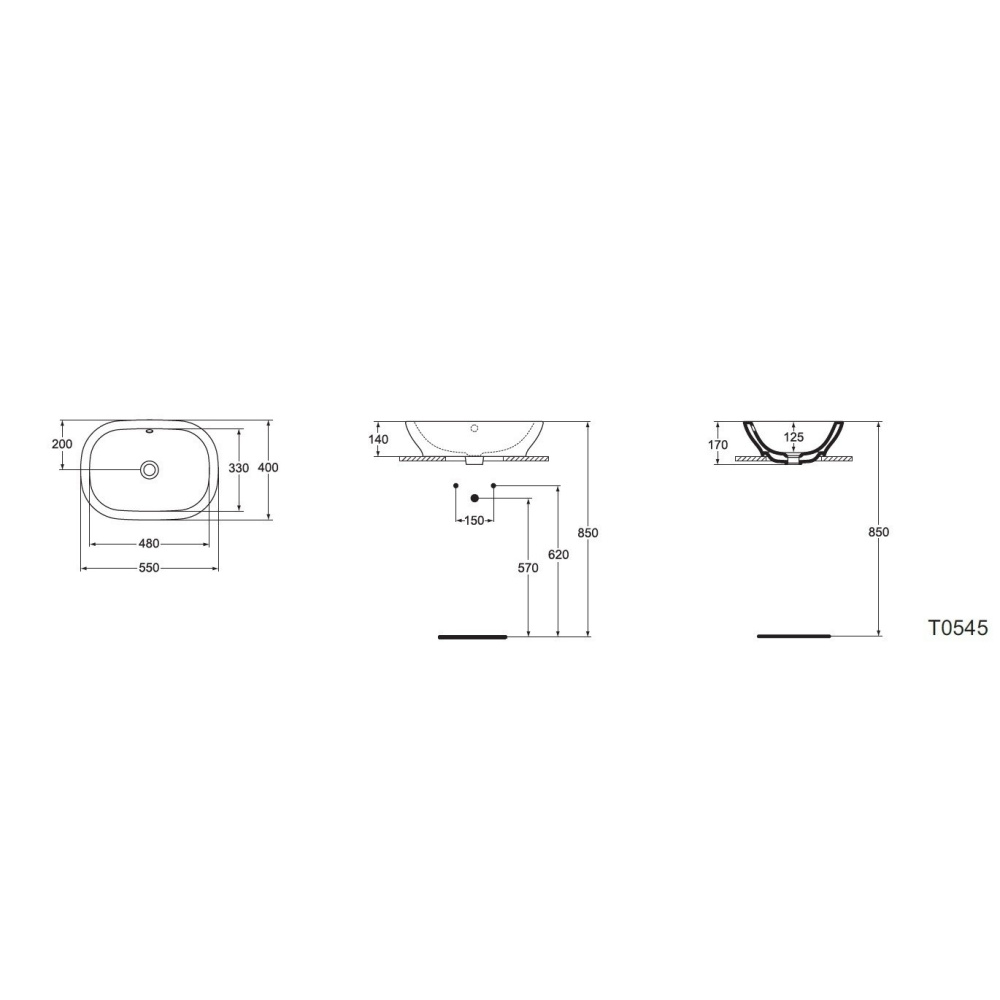 Ideal Standard Active T054501 Раковина на 55 см