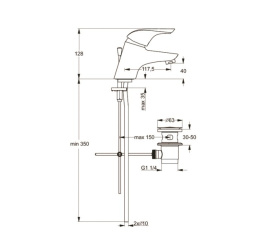Ideal standard Ceraplan new B4098AA Смеситель для раковины