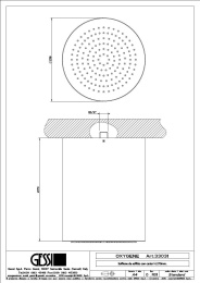Фото Верхний душ Gessi Segni Tondo (33031#238) сталь полированная