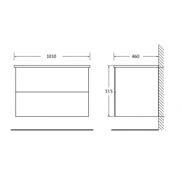 Фото Тумба под раковину Belbagno Etna ETNA-1000-2C-SO-WO-P 100 см, подвесная, цвет белый дуб