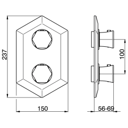 Смеситель для душа Cisal Cherie CE01920024, золото