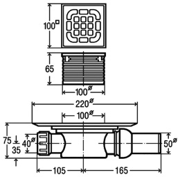 Фото Сифон для душевого трапа Viega Advantix (557119) серый