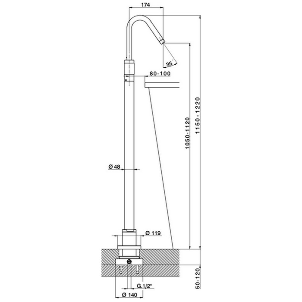 Смеситель для раковины Cisal Step ST00451021, хром