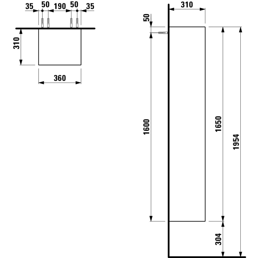 Шкаф-пенал Laufen Palomba 4.0675.1.180.222.1