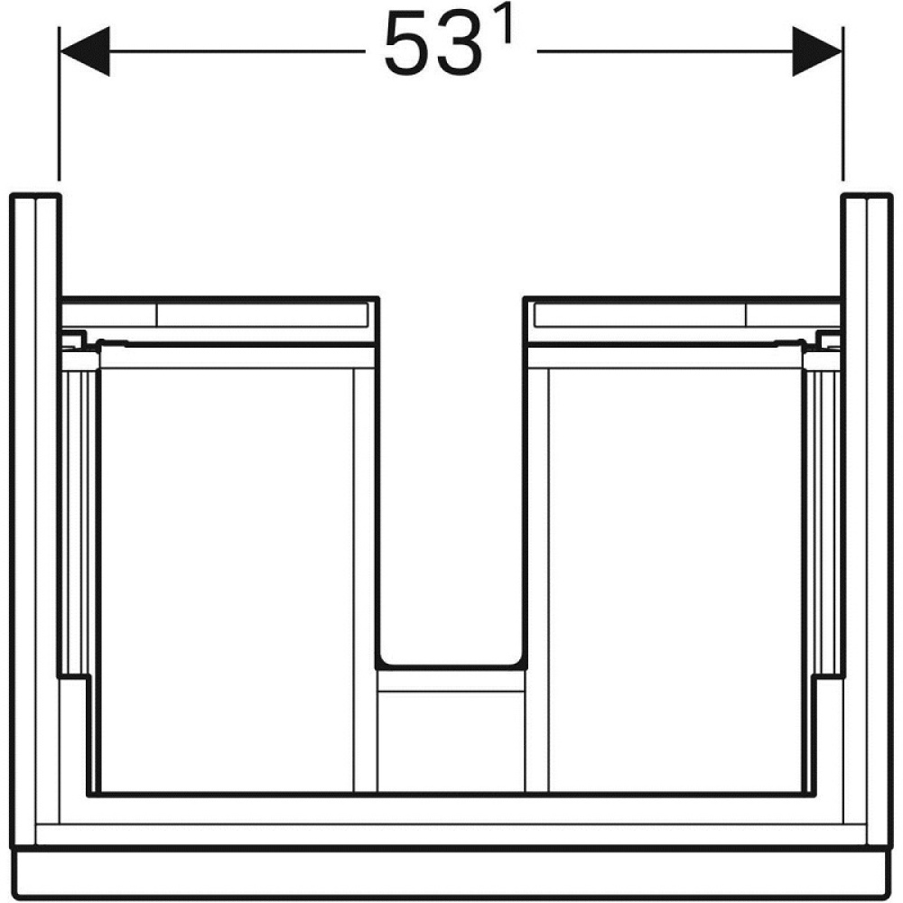 Geberit iCon 841261000 Тумба для раковины, с ящиками выдвижными