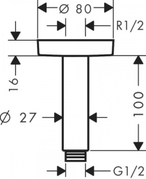 Держатель верхнего душа Hansgrohe (27393140)