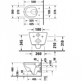 Фото Унитаз подвесной Duravit D-Neo 2577090000, белый