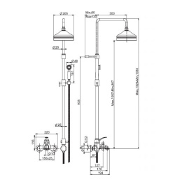 Душевая система Fima Carlo Frattini Lamp (F3304/2CR) хром