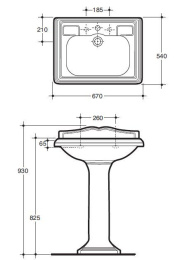 Раковина Simas Arcade AR 824 bi*1, 68 х 54 см