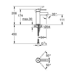 Grohe Essence New 34294001 Смеситель для раковины стандартный