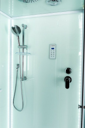 Фото Душевая кабина 115x85x210 Esbano (ESKL115CRL) белый, акрил, Поддон низкий