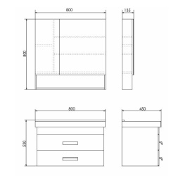 Тумба-умывальник Comforty Никосия-80П белый глянец с раковиной Fest 80