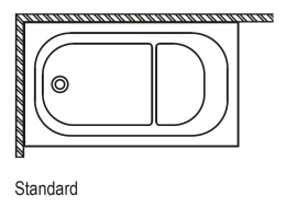 Фото Сидячая акриловая ванна 120x70 Riho (B149001005) маленькая, прямоугольная