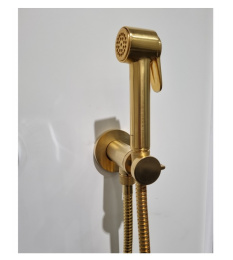 Фото Гигиенический душ Bossini Paloma Brass E37005B.043 с прогрессивным смесителем, Золото сатинированное