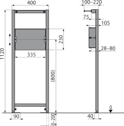 Фото Монтажная рама для смесителя скрытого монтажа AlcaPlast A104PB/1120