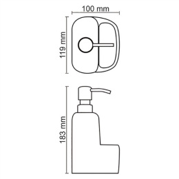 Дозатор WasserKraft 8499 с емкостью для губки, 430 ml