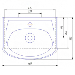Умывальник 7135 ROSA 'УЮТ 45'