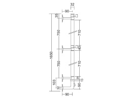 Полотенцесушитель электрический MARGAROLI ARCOBALENO MA0616NN0001CR