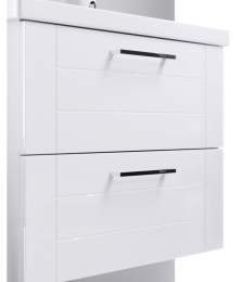 Тумба под раковину Aqwella Манчестер 80 MAN01082 подвесная Белый глянец