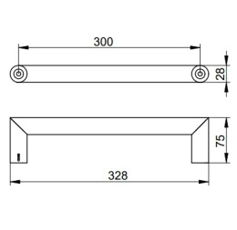 Фото Поручень Keuco Collection Reva 12807370000, черный, матовый