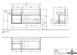 Villeroy Boch Finion F060HBPC Тумба под раковину 1196х498 мм (peony matt/oak veneer)