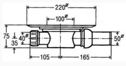 Фото Сифон для душевого трапа Viega Advantix (557140) серый