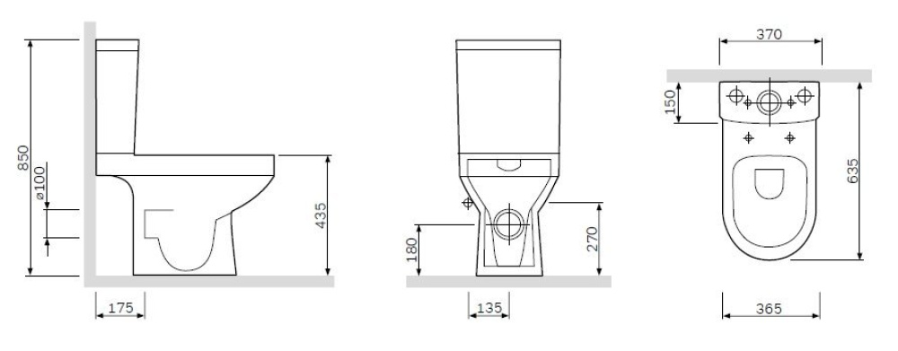 Фото Унитаз-компакт Am.Pm Spirit 2.0 (C708600WH) белый, глянцевый