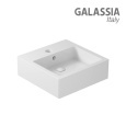 Раковина Galassia Plus Design 6022 для ванной комнаты 48*48 см, белая глянцевая