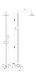 Душевая система Timo Polo (SX-1100 chrome) хром