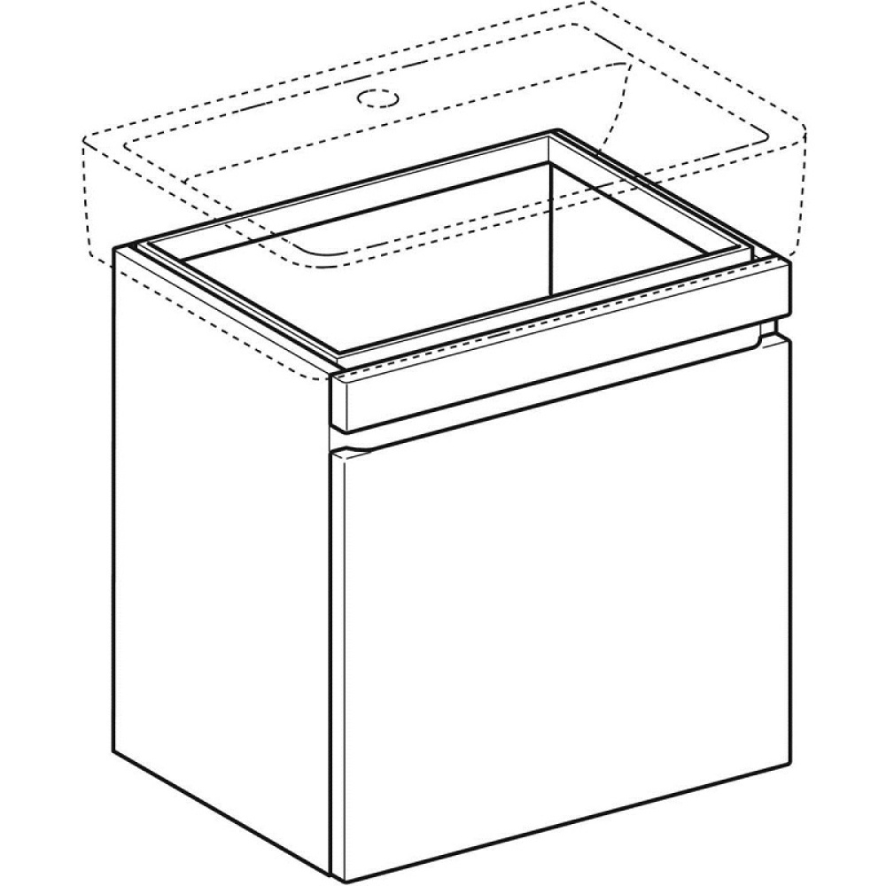 Фото Geberit Renova Plan 869651000 Тумба для раковины, с ящиками выдвижными