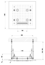 Потолочный душ Gessi Private Welness Minimali (32927#238) хром
