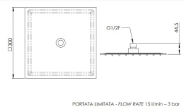 Верхний душ Remer 357UFS30BOX Душевая головка с шарнирным соединением, 30 см