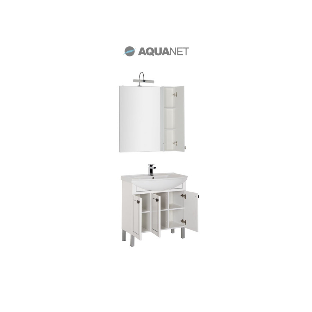 Мебель для ванной Aquanet Честер 85 белый/серебро