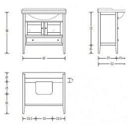 Eban Arianna 85 см белая FBSEL105-B b