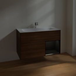 Villeroy Boch Finion F040PDGN Тумба под раковину 996х498 мм (black matt/walnut veneer)