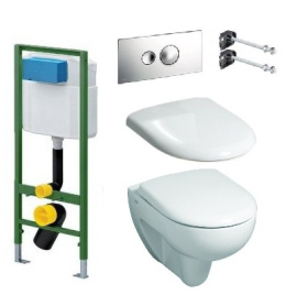 Viega Eco 713386-20305 Комплект инсталляция и унитаз подвесной, безободковый