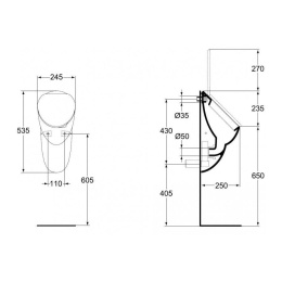 Ideal Standard Tonic PRIVO K553501 Писсуар