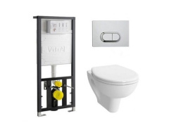 Инсталляция и унитаз Vitra S20 (9004B003-7202) белый