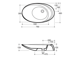 Раковина SIMAS BOHEMIEN BO12bi*1 накладная