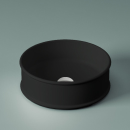 Фото Раковина накладная 44 см ArtCeram Atelier (ATL001 17 00) черный матовый