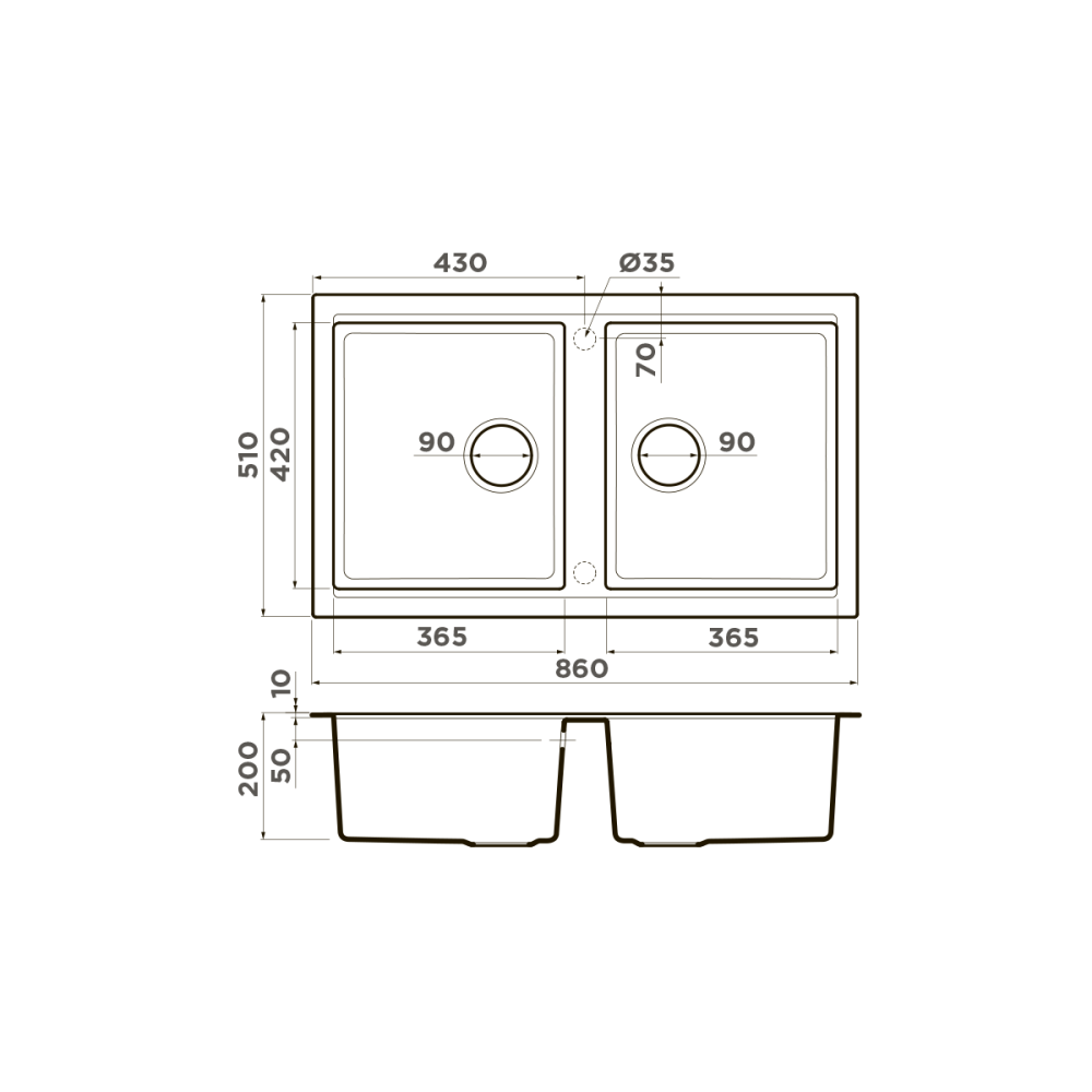 Кухонная мойка Omoikiri Tedori 86-2-WH Tetogranit (4993927) белый