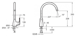 Фото Смеситель Jacob Delafon Kumin E99477-CP для кухни