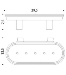 Colombo Luna B0103 Мыльница подвесная (хром, стекло)